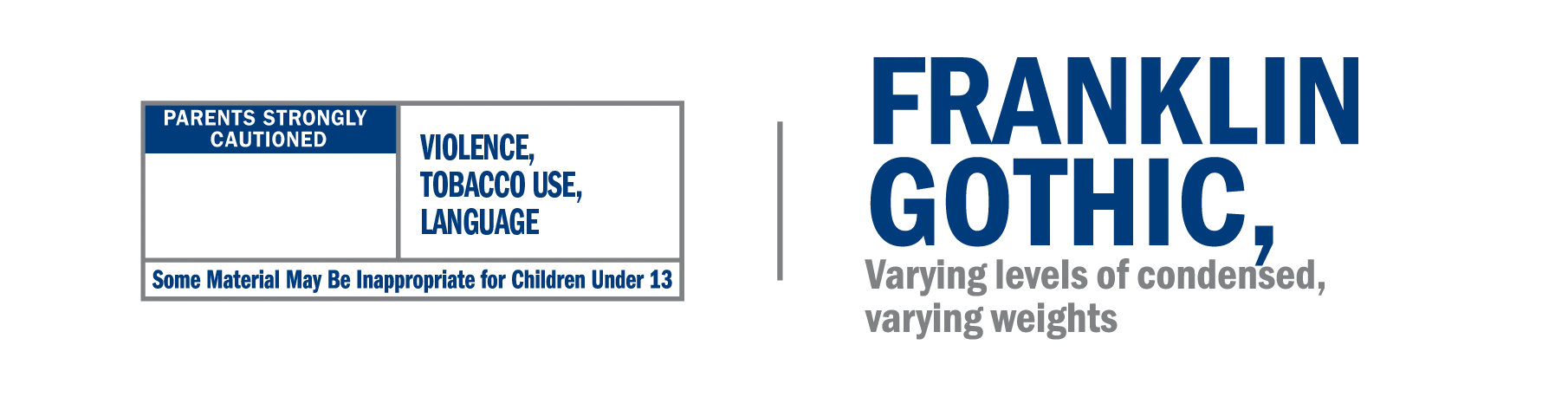 rating box font franklin gothic