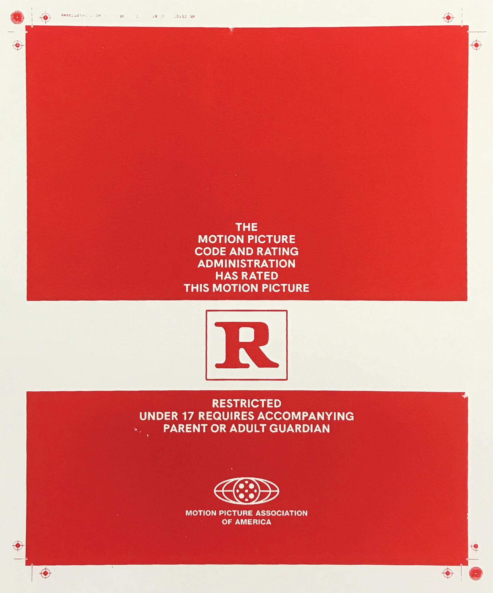 screen printed rated r poster