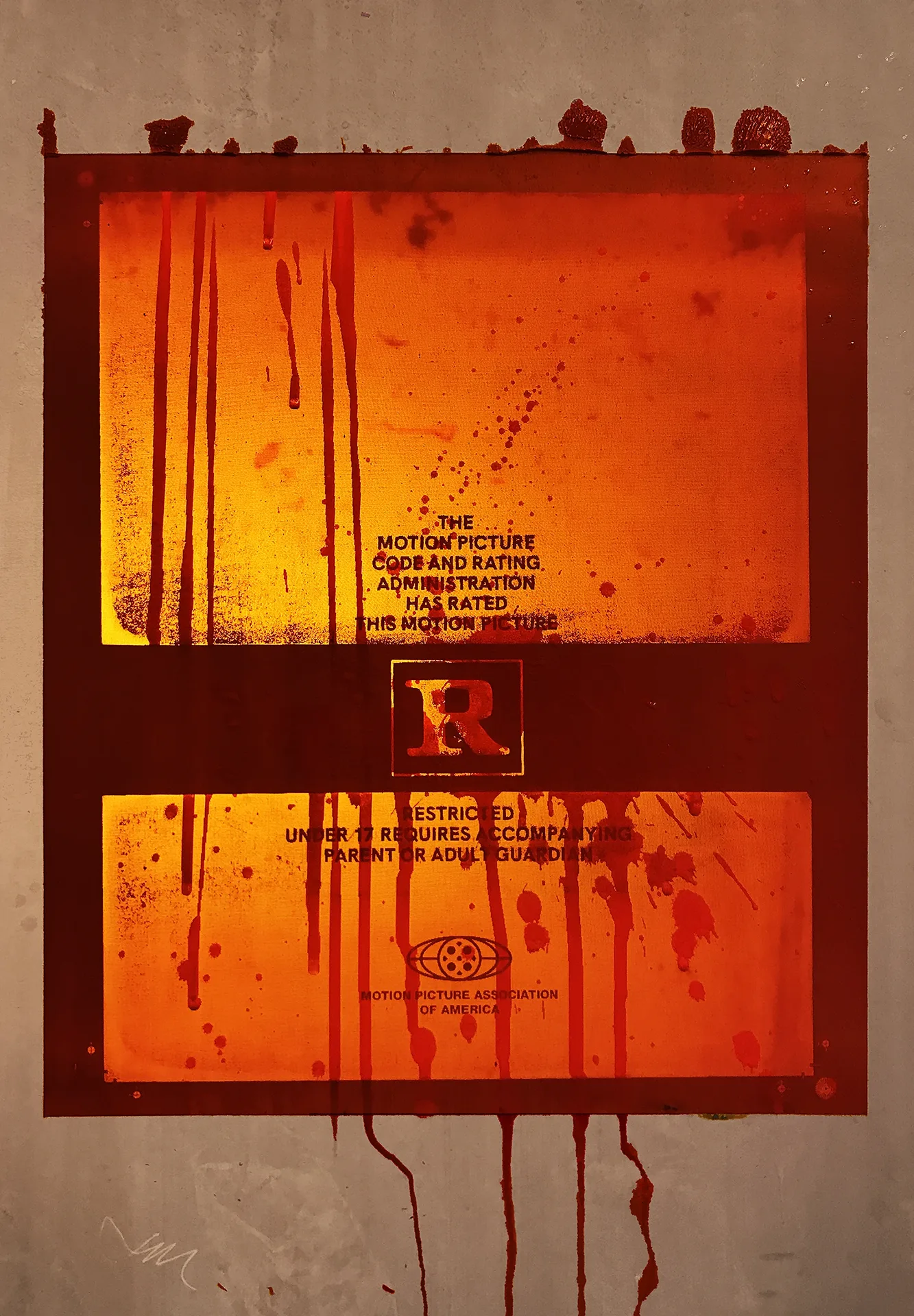 grungy rated r poster