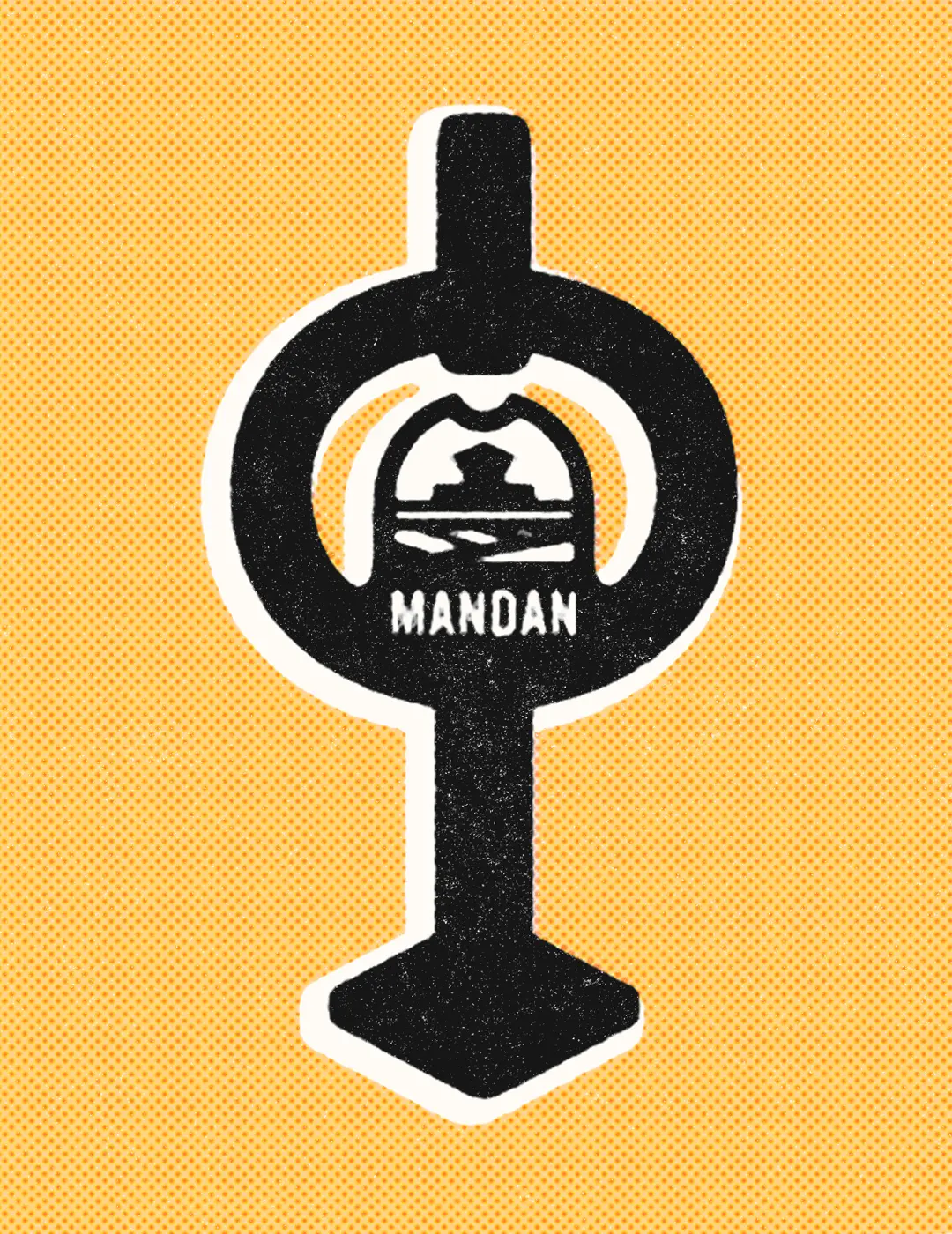 isolated vector icon of City of Mandan bike rack